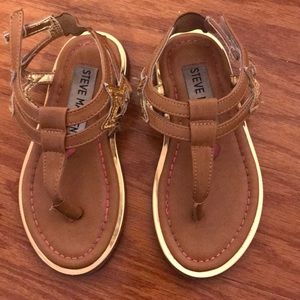 Steve Madden sandals toddler gold star 8